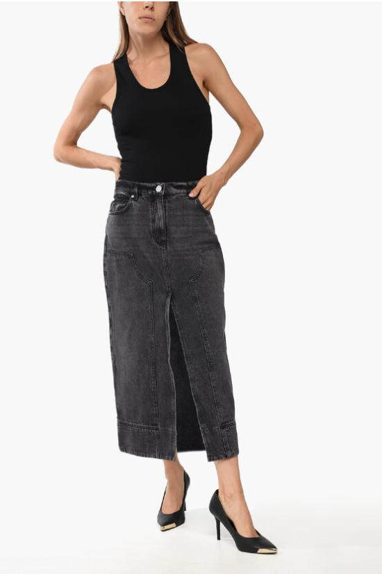  핑코 데님 스커트 103903 A20U PJY Anthracite - PINKO