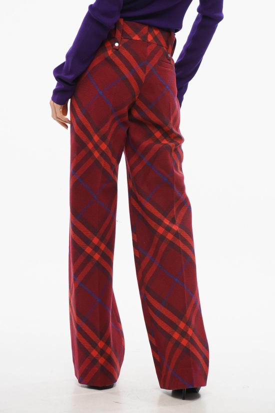  버버리 스트레이트 팬츠 8077306 A6289 CRIMSON IP CHK Red - BURBERRY