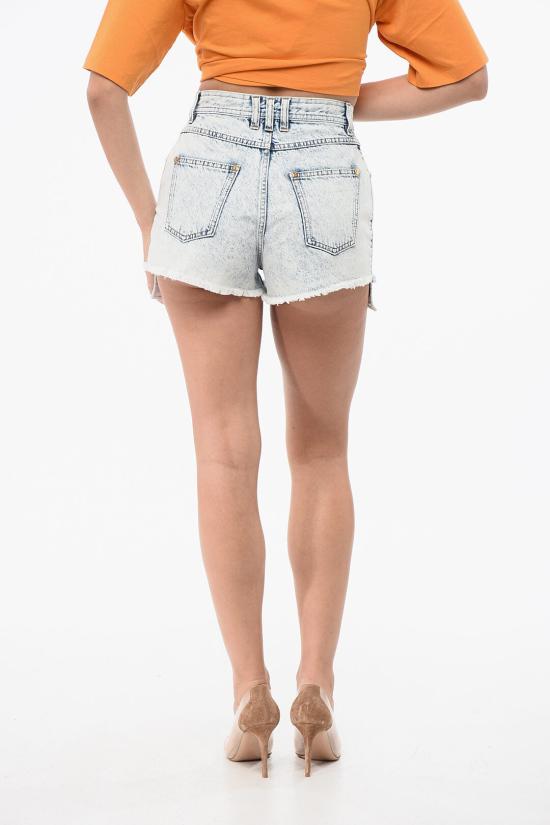  발망 데님 숏팬츠 XF2MA055DC126FC Light blue - BALMAIN