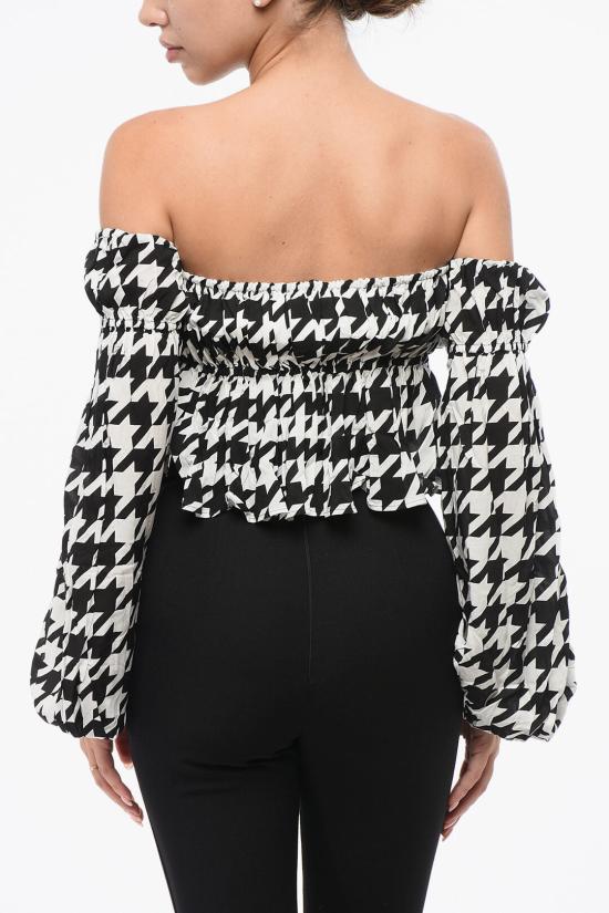  발망 긴팔 티셔츠 YF1AO146VC38EAB Black White - BALMAIN