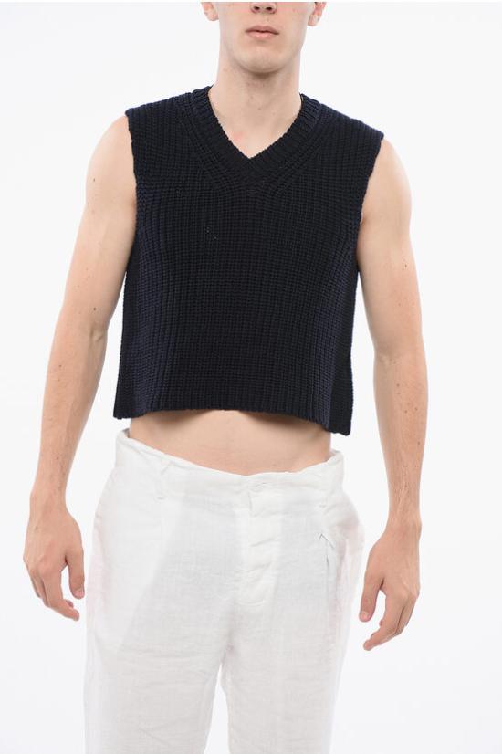  아워레가시 스웨터 M2233INCC NAVY CHUNKY COTTON RIB Blue