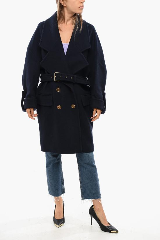  발망 코트 XF1UD001WB006UC Blue - BALMAIN