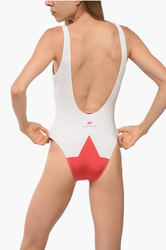  엘리자베타프랜치 원피스 수영복 CS09B91 U65 Bianco Rosso - ELISABETTA FRANCHI
