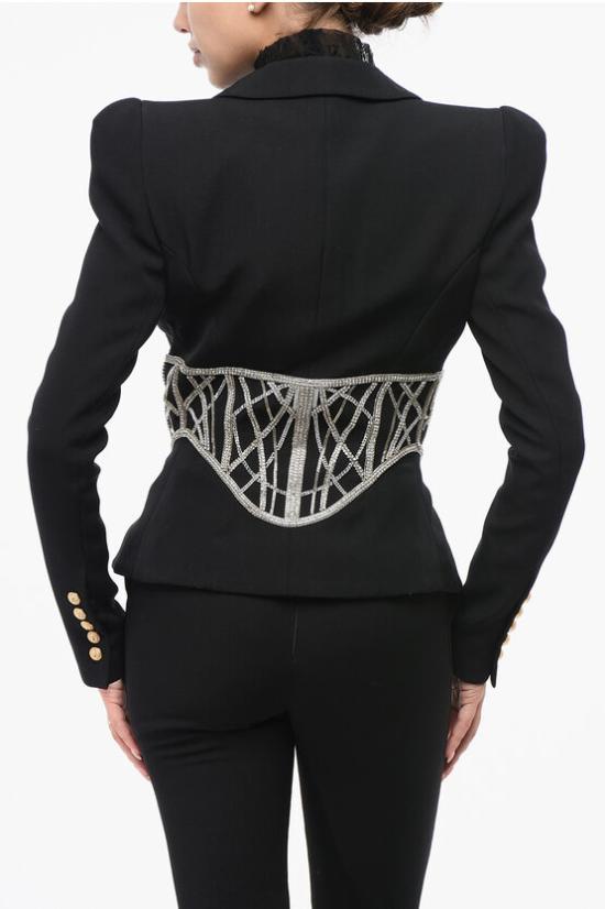  발망 수트 자켓 AF0SE007PB85EAC Black - BALMAIN