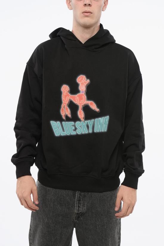  블루스카이인 후드 티셔츠 BS2302HO014 BLK Black