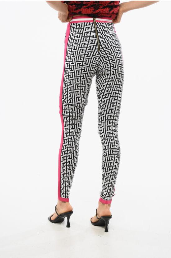  발망 레깅스 YF2PD005KB02EEB Black White - BALMAIN