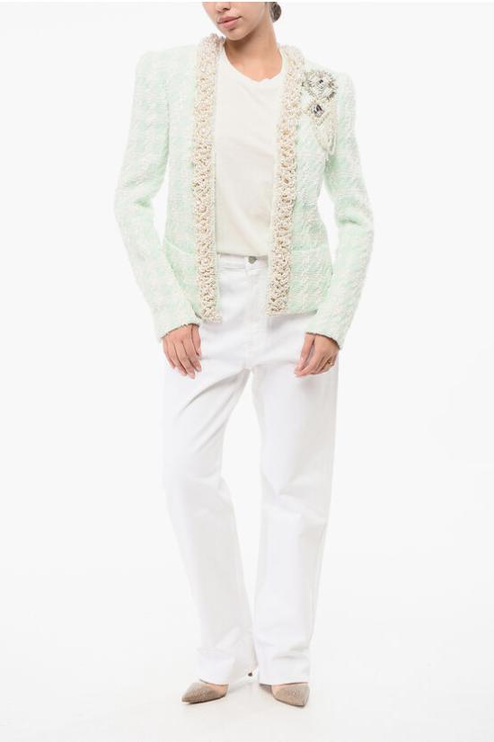  발망 수트 자켓 YF1SK065PB20GKQ Light blue - BALMAIN