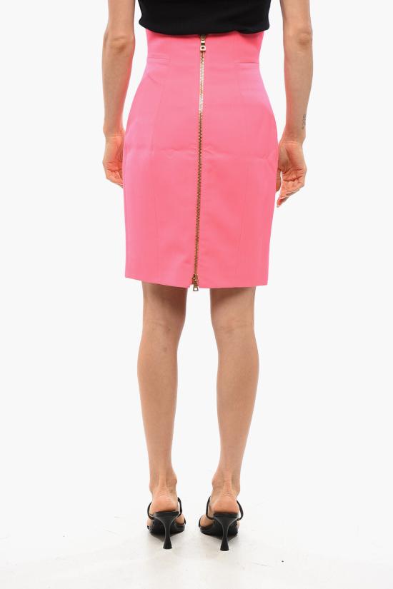  발망 롱 스커트 YF1LC060WB054KB Pink - BALMAIN