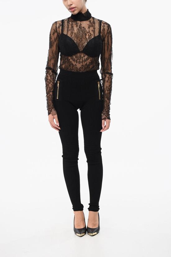  발망 레깅스 YF0PD004KC940PA Black - BALMAIN