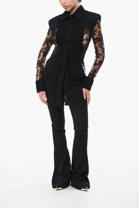  발망 블라우스 YF0HQ011CC600PA Black - BALMAIN