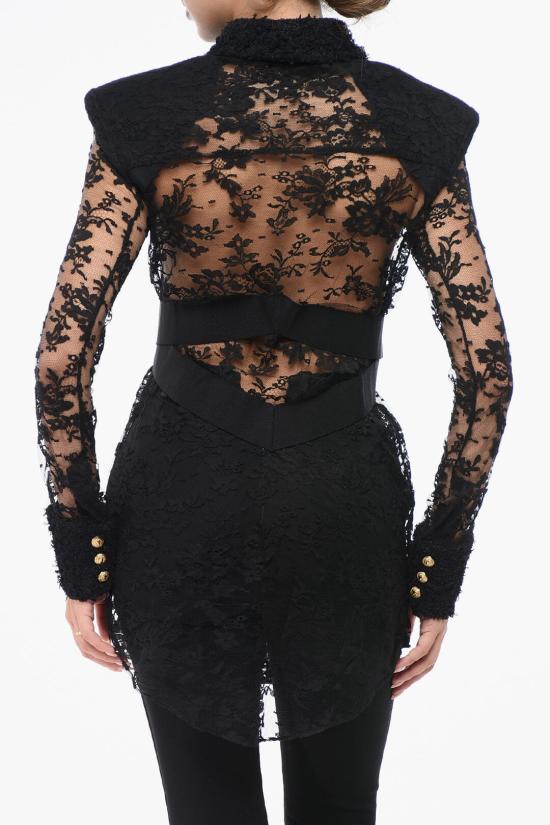  발망 블라우스 YF0HQ011CC600PA Black - BALMAIN