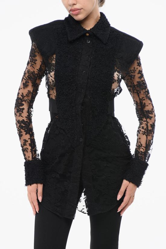  발망 블라우스 YF0HQ011CC600PA Black