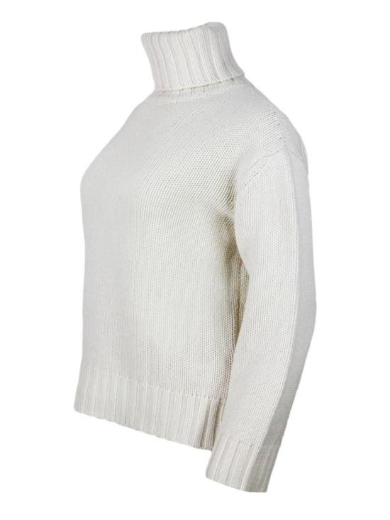 25FW 파비아나 필리피 하이넥 울 실크 니트  MAD214F111N12825 Beige - FABIANA FILIPPI