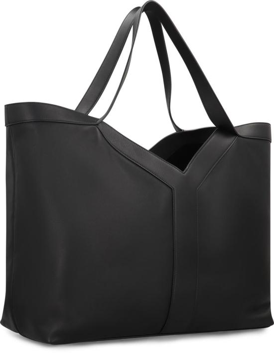 25FW 생로랑 Y 토트 그레인드 레더  820672AAEIF 1000 Black - SAINT LAURENT