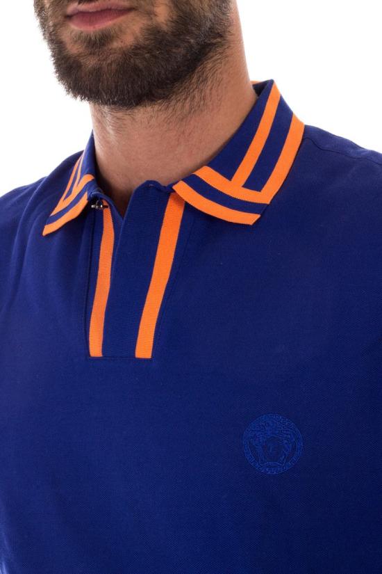  베르사체 폴로 티셔츠 A70668A209760BLUARANCIONE A124 BLUE - VERSACE