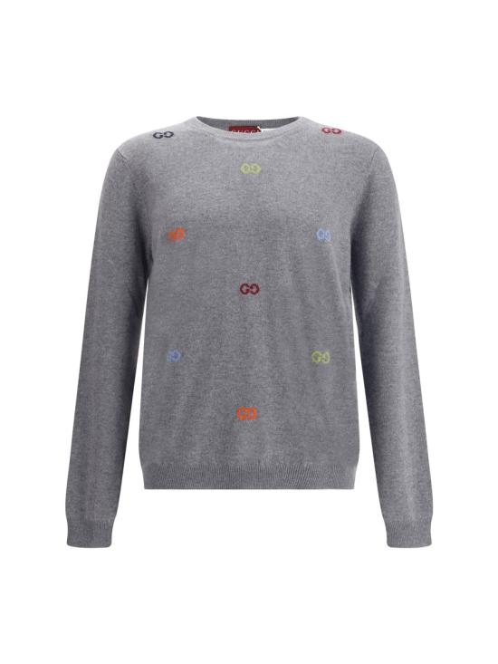 25FW 구찌 자수 로고 스웨터  833668XKEYH 1015 GREY