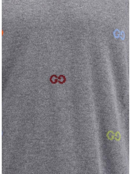 25FW 구찌 자수 로고 스웨터  833668XKEYH 1015 GREY - GUCCI