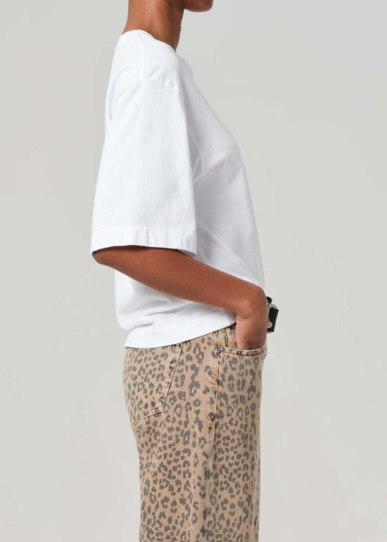  시티즌 오브 휴머니티 반팔 티셔츠 Citizens Of Humanity 골디 티 소프트 화이트 - CITIZEN OF HUMANITY