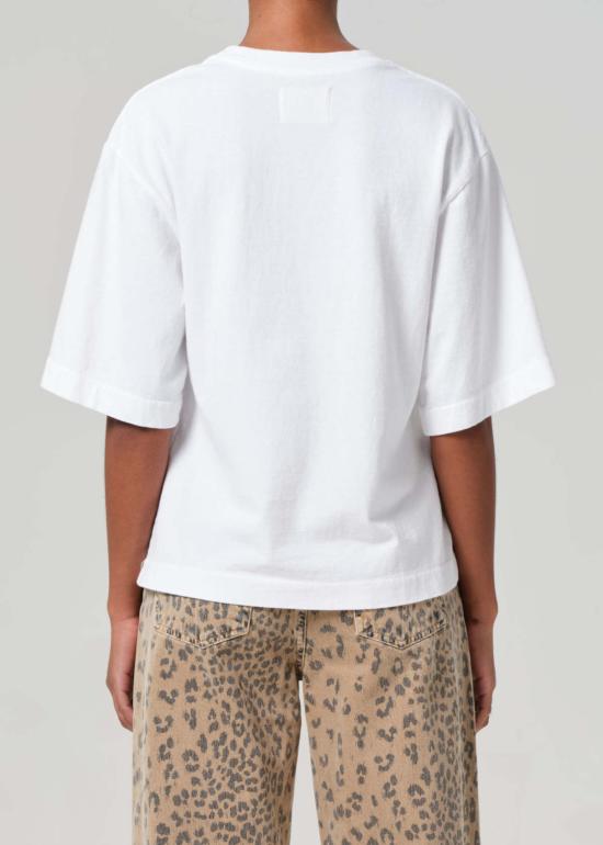  시티즌 오브 휴머니티 반팔 티셔츠 Citizens Of Humanity 골디 티 소프트 화이트 - CITIZEN OF HUMANITY