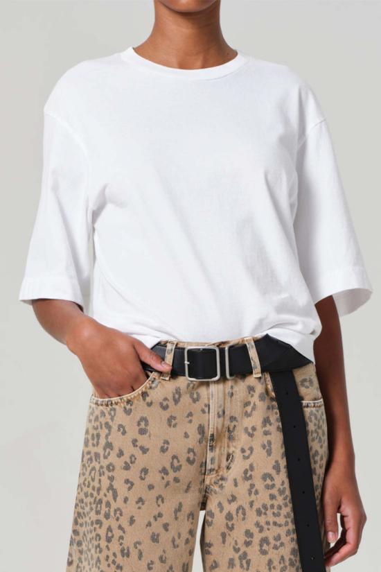  시티즌 오브 휴머니티 반팔 티셔츠 Citizens Of Humanity 골디 티 소프트 화이트 - CITIZEN OF HUMANITY