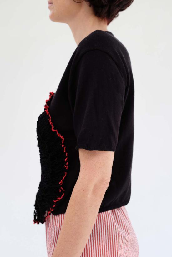  베클리나 반팔 티셔츠 Beklina Flotar T 셔츠 블랙 - BEKLINA