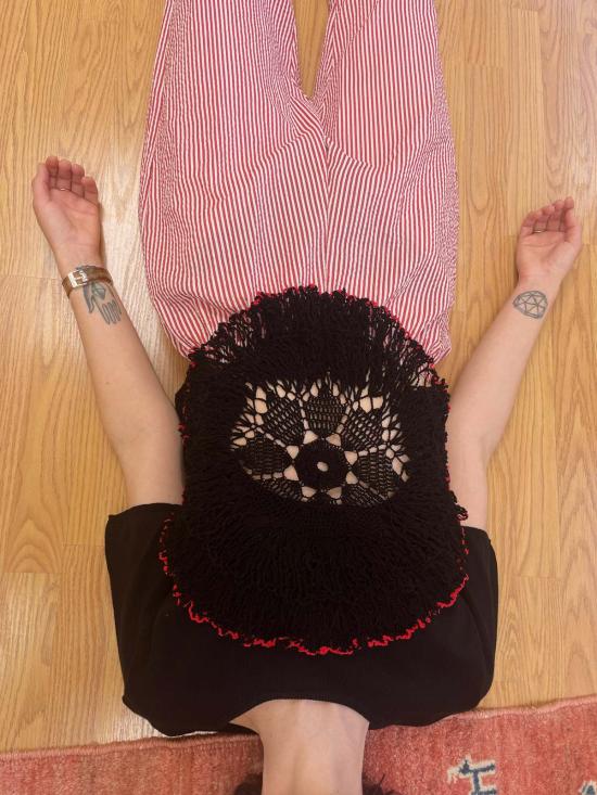  베클리나 반팔 티셔츠 Beklina Flotar T 셔츠 블랙 - BEKLINA