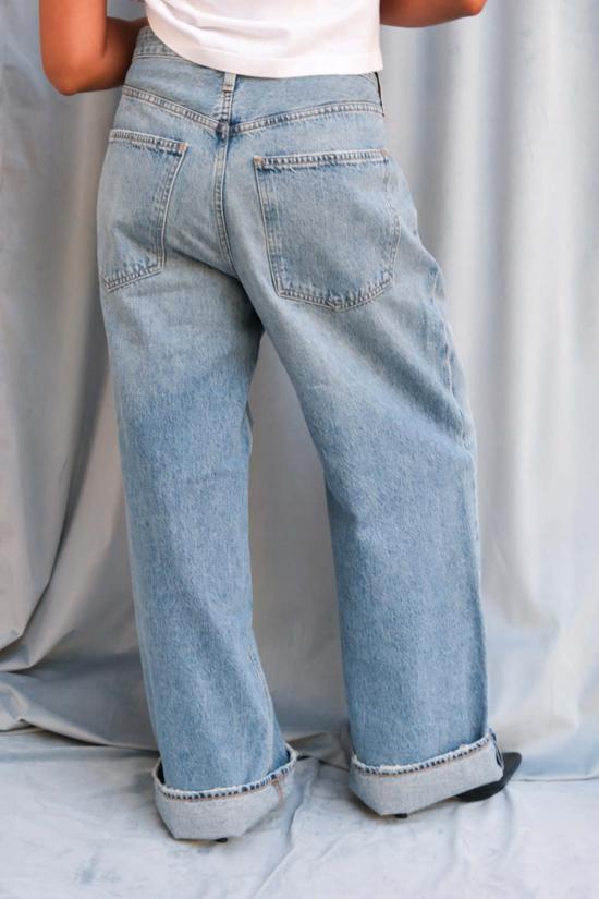  에이골디 데님 팬츠 아골드 바나 쁘띠 폴드 진 만트라 - AGOLDE