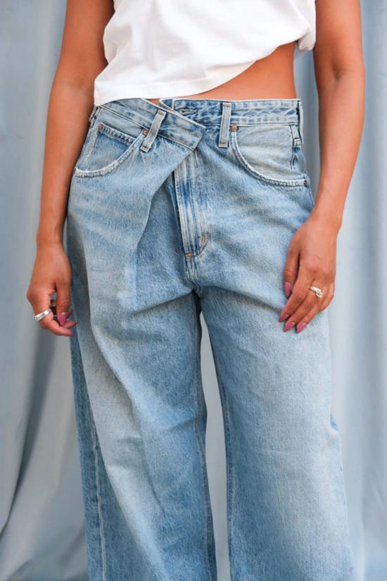  에이골디 데님 팬츠 아골드 바나 쁘띠 폴드 진 만트라 - AGOLDE