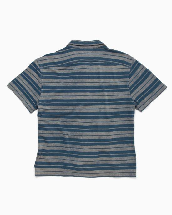  더블알엘 반팔 셔츠 RRL 스트라이프 저지 캠프  인디고 - RRL