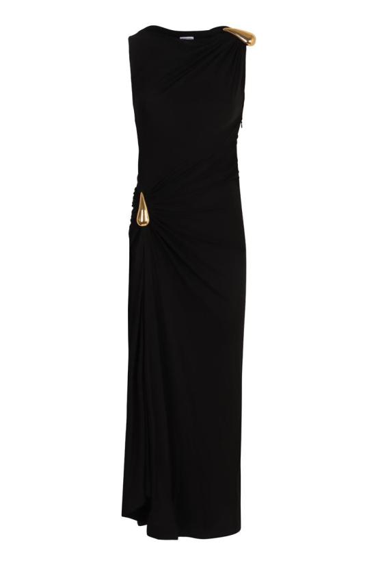 25FW 보테가베네타 롱 원피스 831590V4YX0 1000 Black