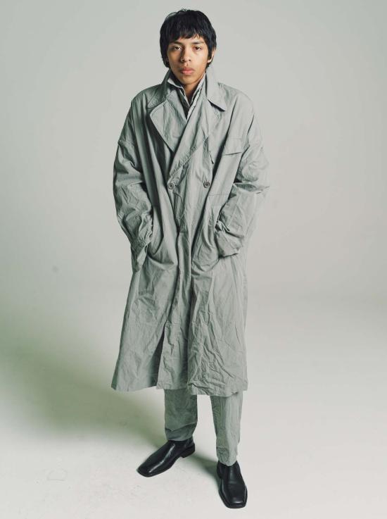  케이시 케이시 자켓 그레이 주름 카드 코튼 더블 브레스티드 아미 - CASEY CASEY