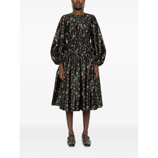 25FW 스티네 고야 미디 원피스 SGD158 2067 MAGAR BLACK PINK - STINE GOYA