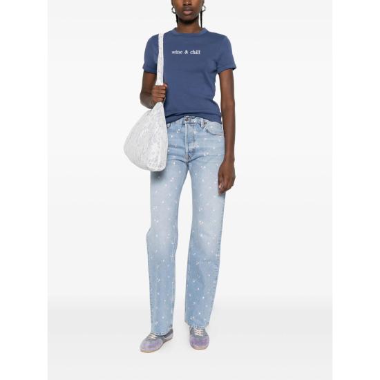 25FW 메종 라비쉬 반팔 티셔츠 YWMONTHERWINEC NAVY BLUE - MAISON LABICHE