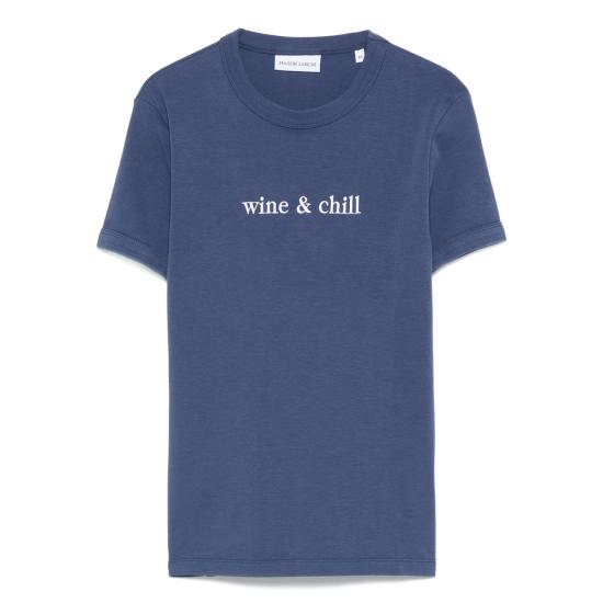 25FW 메종 라비쉬 반팔 티셔츠 YWMONTHERWINEC NAVY BLUE