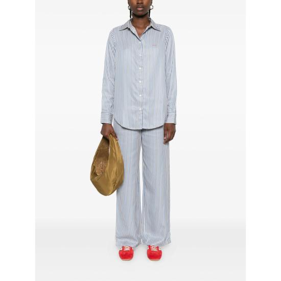 25FW 메종 라비쉬 스트레이트 팬츠 YWOUDINSTRIPES SCRBL BLUE NEUTRALS - MAISON LABICHE