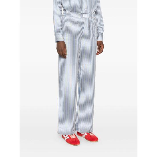 25FW 메종 라비쉬 스트레이트 팬츠 YWOUDINSTRIPES SCRBL BLUE NEUTRALS - MAISON LABICHE