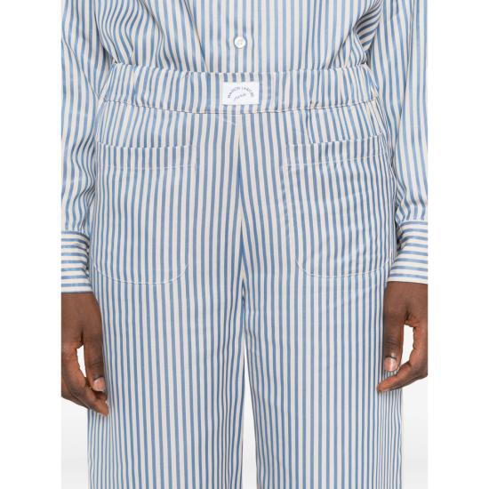 25FW 메종 라비쉬 스트레이트 팬츠 YWOUDINSTRIPES SCRBL BLUE NEUTRALS - MAISON LABICHE