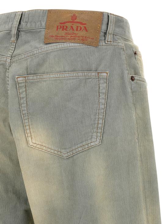 25FW 프라다 스트레이트 팬츠 GEP358S231166EF0V3N Light Blue - PRADA