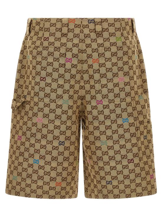 25FW 구찌 GG 캔버스 쇼츠 814728ZAS812137 Beige - GUCCI
