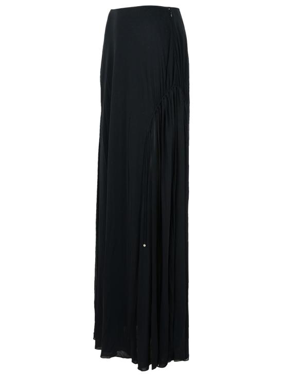 25SS 랑방 롱 스커트 RW ST0036 6033 P2510 Black - LANVIN