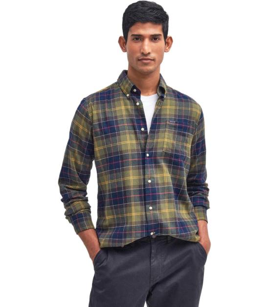 26SS 바버 긴팔 셔츠 MSH4991 TN52 M Green - BARBOUR