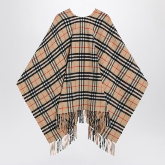 버버리 체크 울 캐시미어 케이프  8102992164786 Beige - BURBERRY