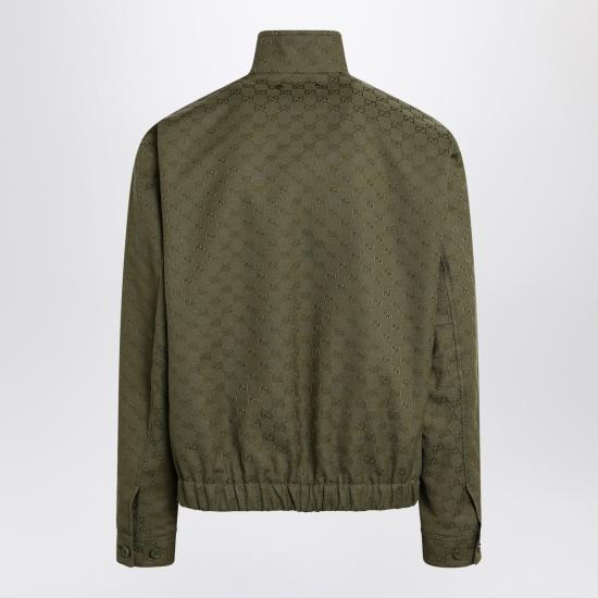 25FW 구찌 모노그램 패브릭 봄버 재킷 833484ZAF4S Green - GUCCI