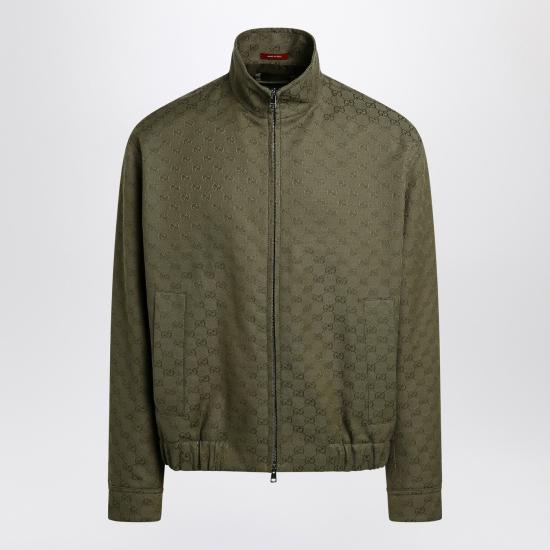 25FW 구찌 모노그램 패브릭 봄버 재킷 833484ZAF4S Green