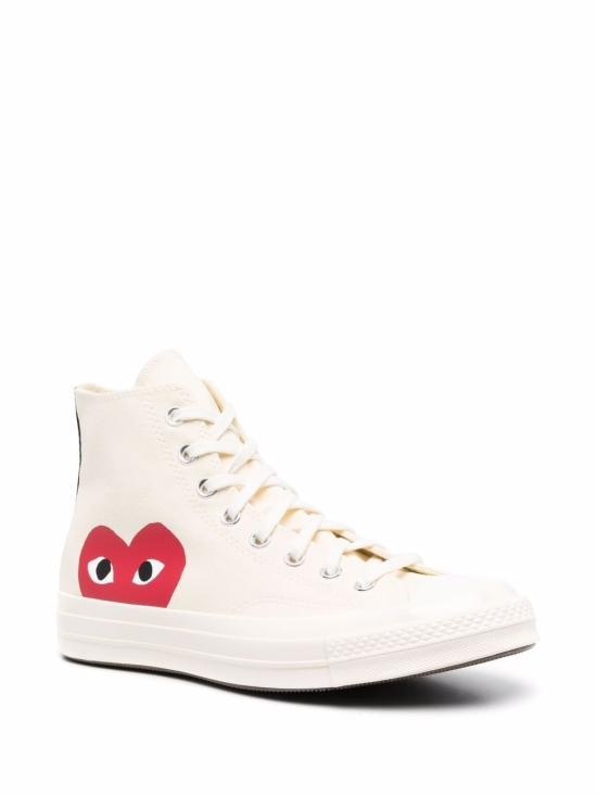  꼼데가르송 플레이 X 컨버스 하트 척테일러 하이탑 P1K112 White - COMME DES GARCONS PLAY CONVERSE