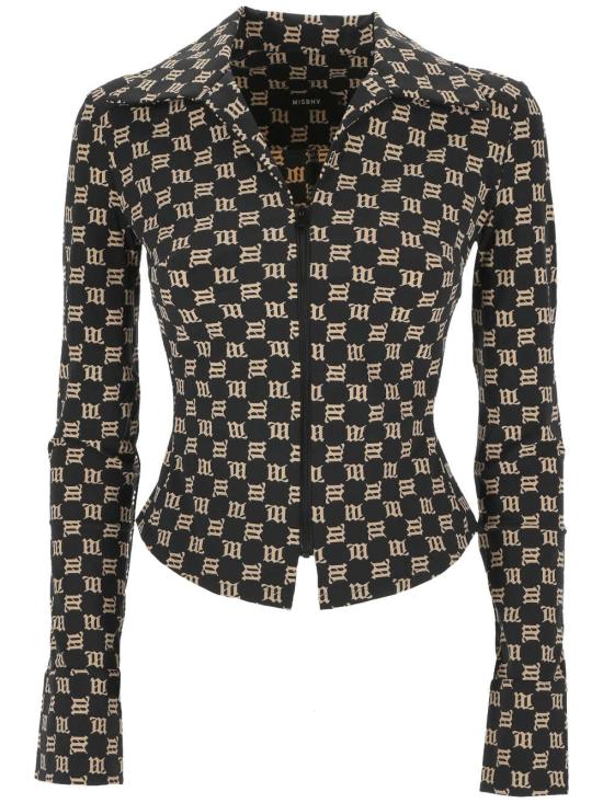 25FW 미스비헤이브 셔츠 3021W133 BLACK BEIGE