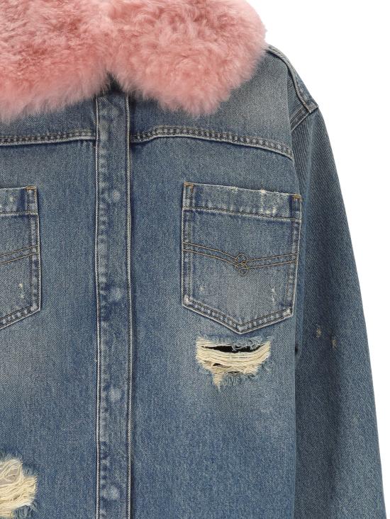 25FW 블루마린 셔츠 A522J211A C6C11 ICE BLU PINK - BLUMARINE