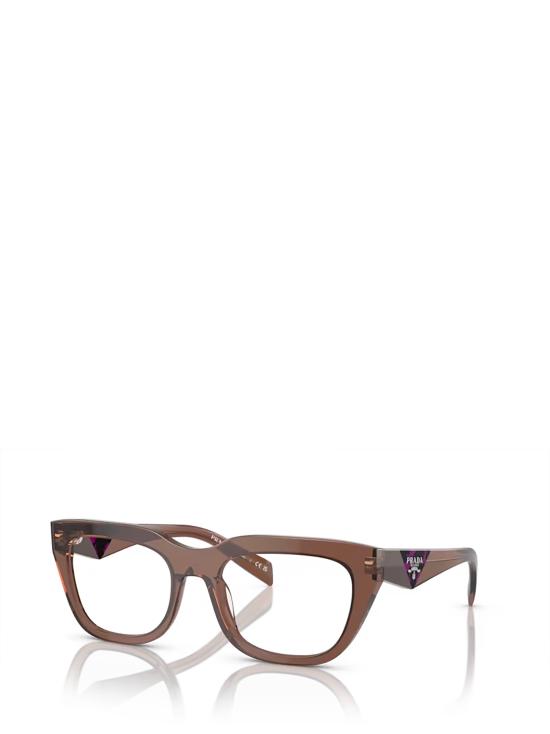 25FW 프라다 안경 PR A06V 17O1O1 TRANSPARENT BROWN - PRADA