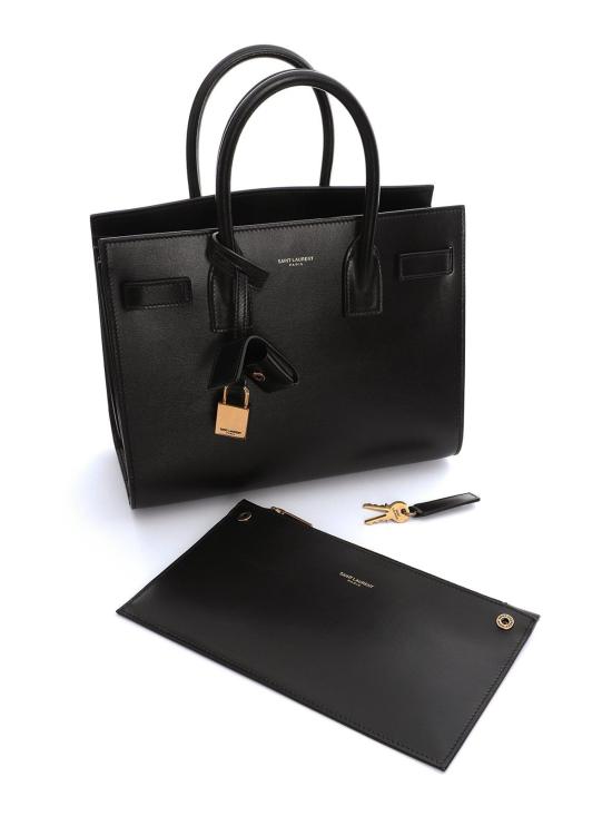 26FW 생로랑 스무스 레더 삭 드 주르 베이비백 42186302G9W1000 BLACK - SAINT LAURENT