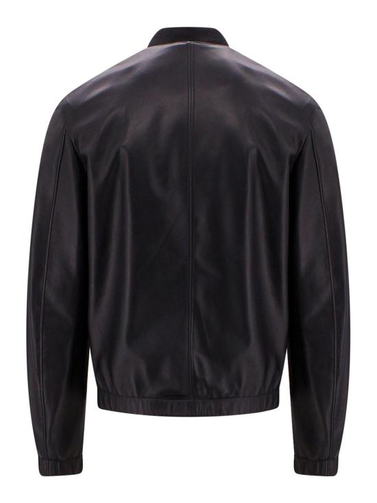  돌체앤가바나 로고 태그 램스킨 레더 자켓 레더 자켓 G9ZY5LHULR0N0000 Black - DOLCE & GABBANA